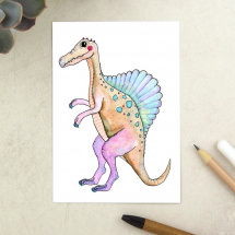 Dinosauří pohlednice - spinosaurus