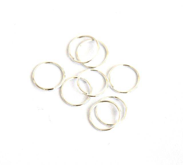 Spojovací kroužek 10 mm - 50 ks - stříbrný