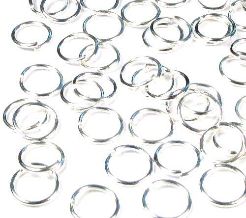 Spojovací kroužek 8 mm - 50 ks - stříbrný