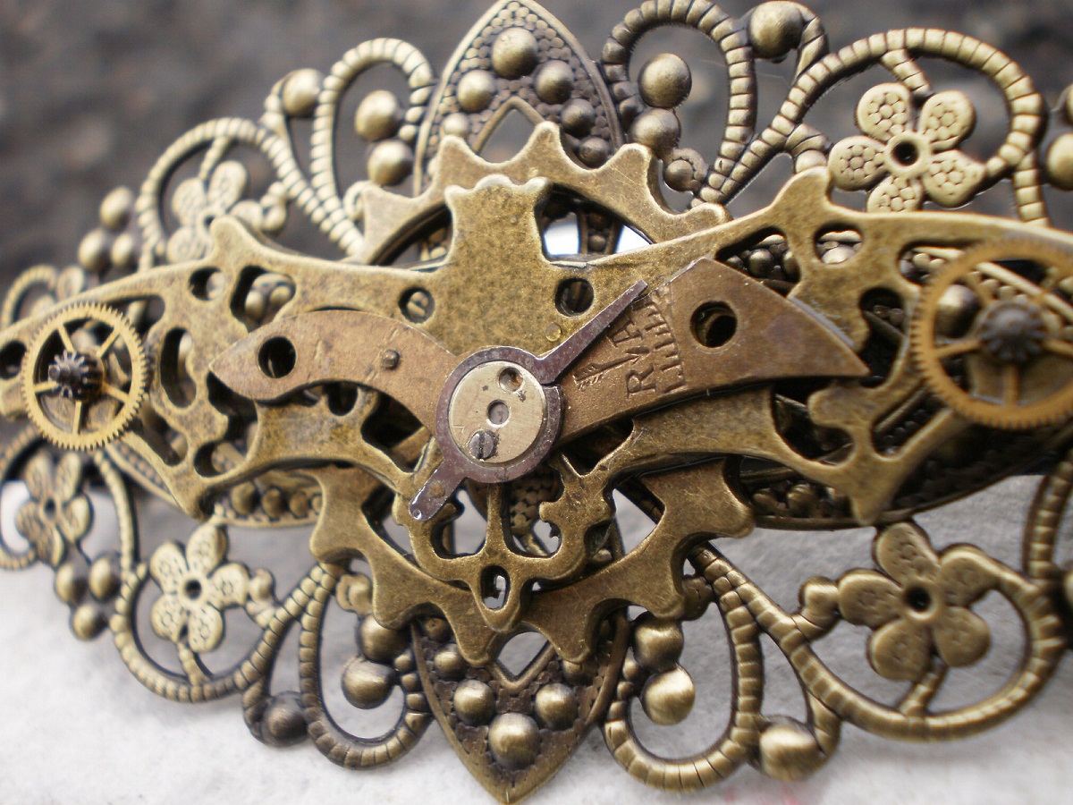 Steampunková spona do vlasů