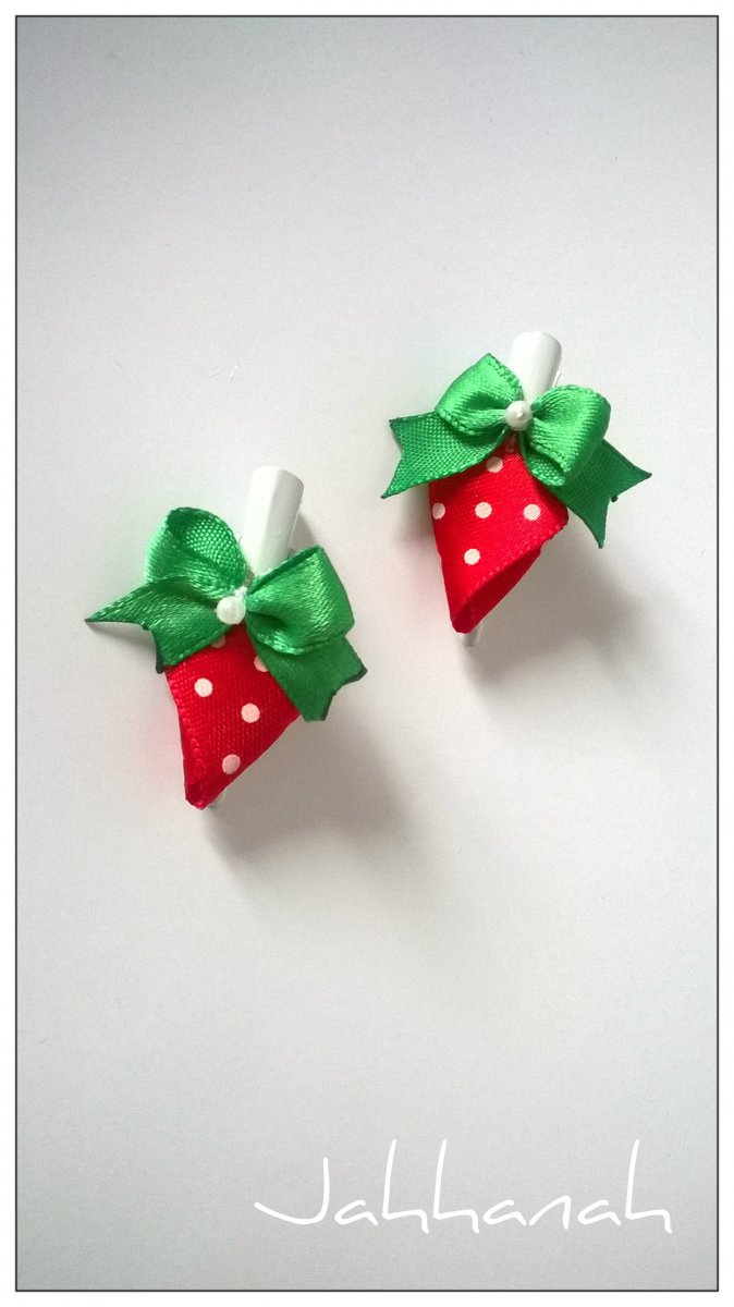 Sponky do vlasů - jahůdky