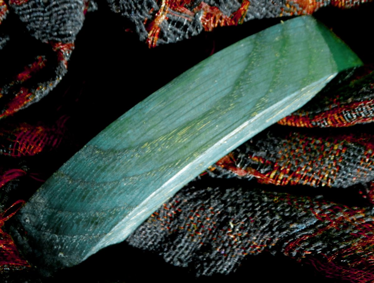 Spona do vlasů -malachyt