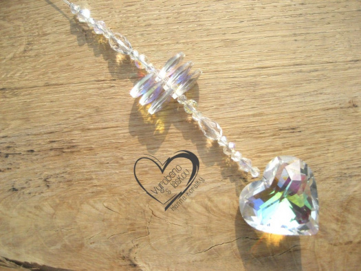 ZÁVĚSNÝ KRYSTAL - VELKÉ SRDCE - FENG SHUI