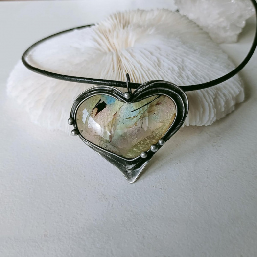 Barevná láska - přívěsek sklo