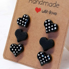 Srdíčka černobílá 2- puzetky