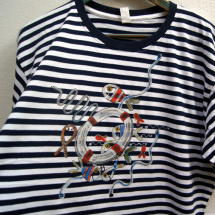 Malované triko námořnické s kruhem(XS-XXL na objednávku)