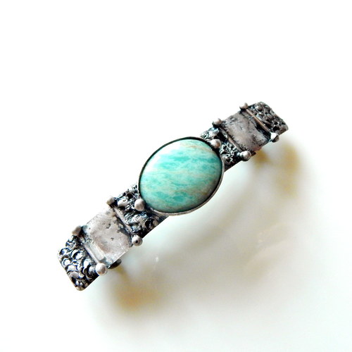 Spona do vlasů - amazonit