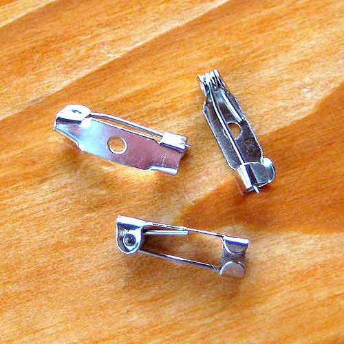 Brožový Můstek 15mm - 10ks - Rhodiový