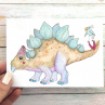 Dinosauří pohlednice - stegosaurus