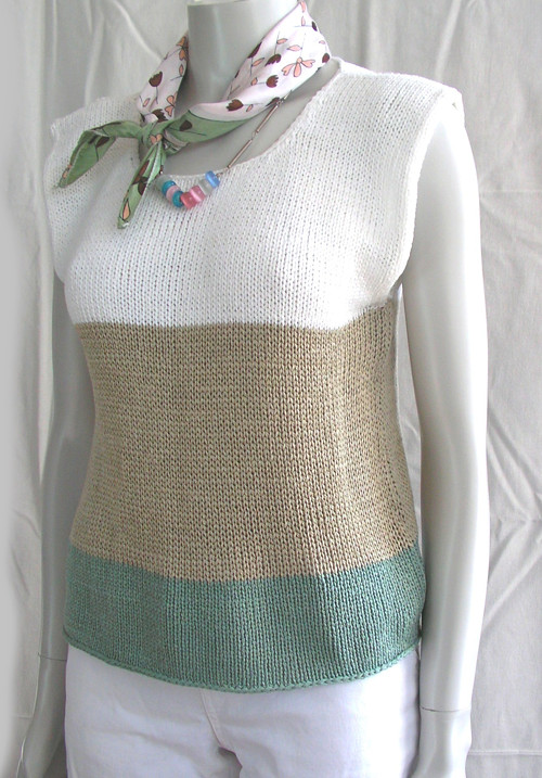 tričko - vestička ze stužkové příze