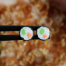 Sushi náušnice pecky, fimo, vtipné