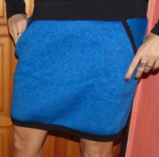 Sukně teplejší s kapsami S - XXL