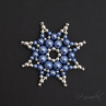 kovová hvězda stříbrno-modrá světlá