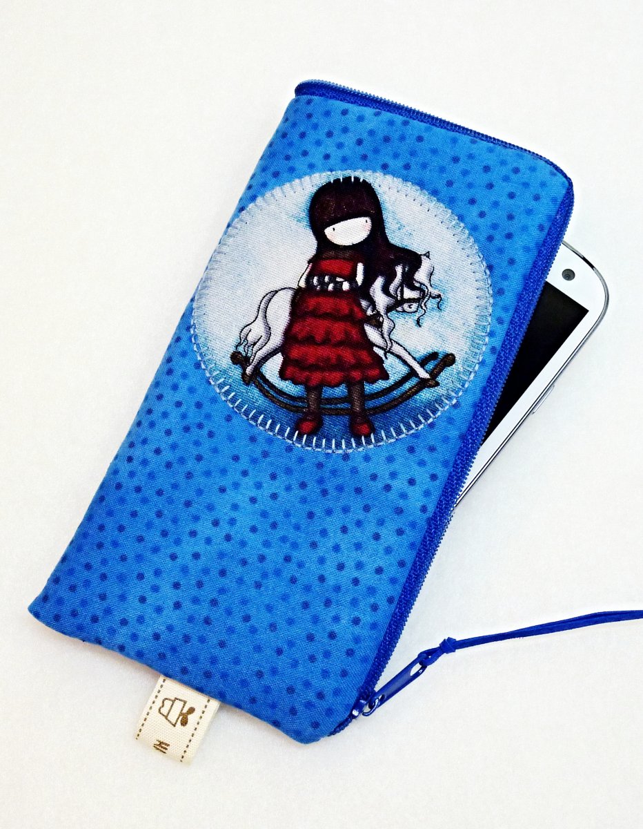 SVĚTLE MODRÝ PUNTÍČEK  - obal na mobil