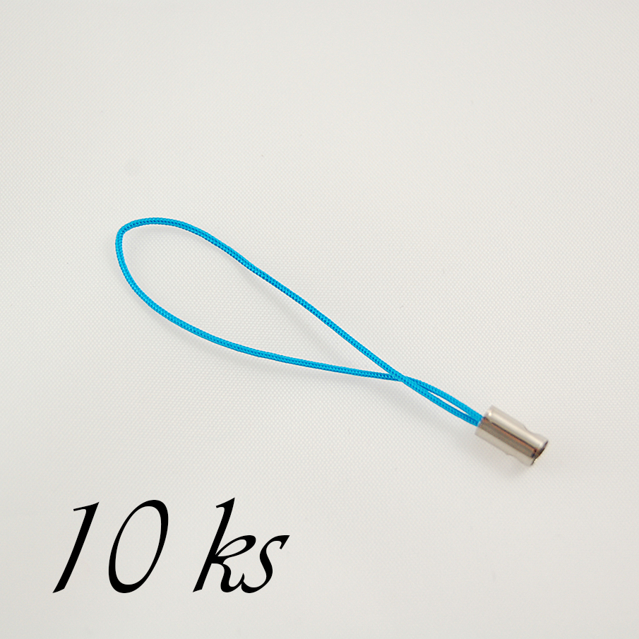 Světle modré poutko na mobil 10ks (41 015)