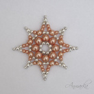 cípatá hvězda stříbrno-lososová