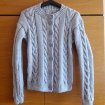Pletený svetr - sv. šedý
