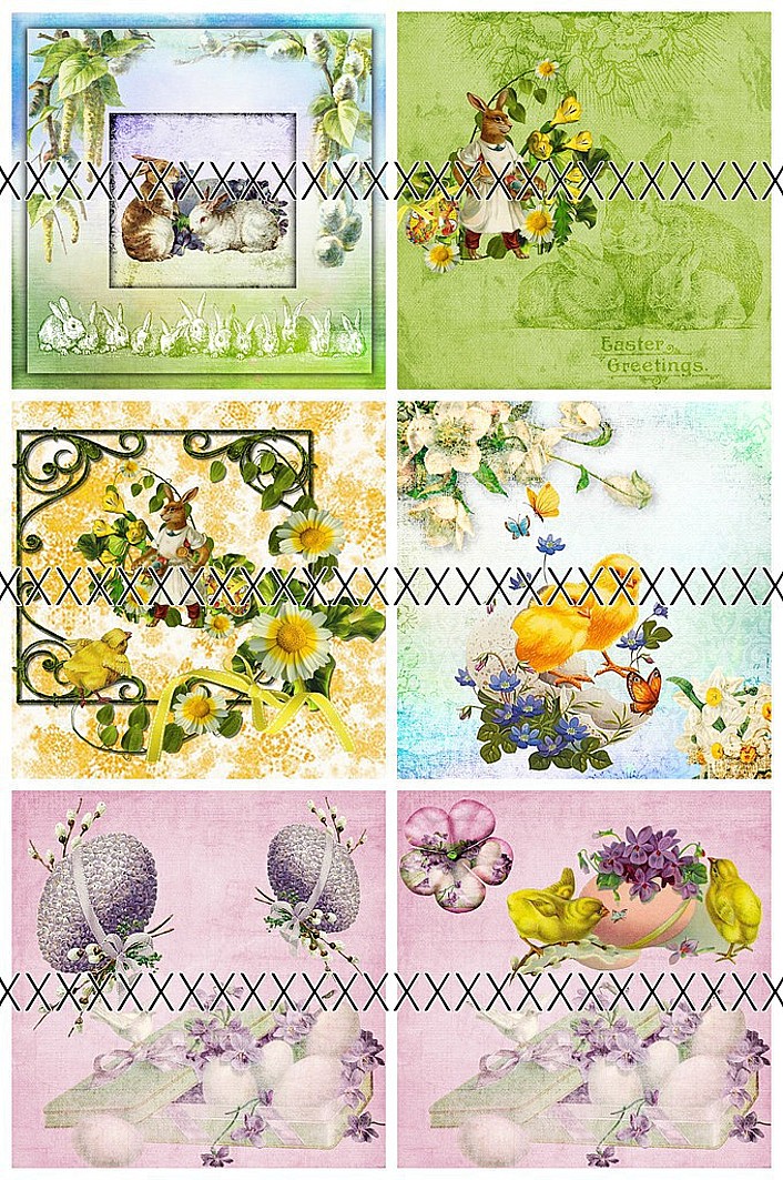 Bavlněná látka - panel  velikonoční - výběr -SVV36