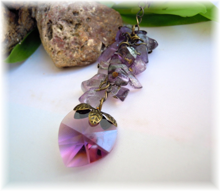 Swarovski křišťál s fluoritem