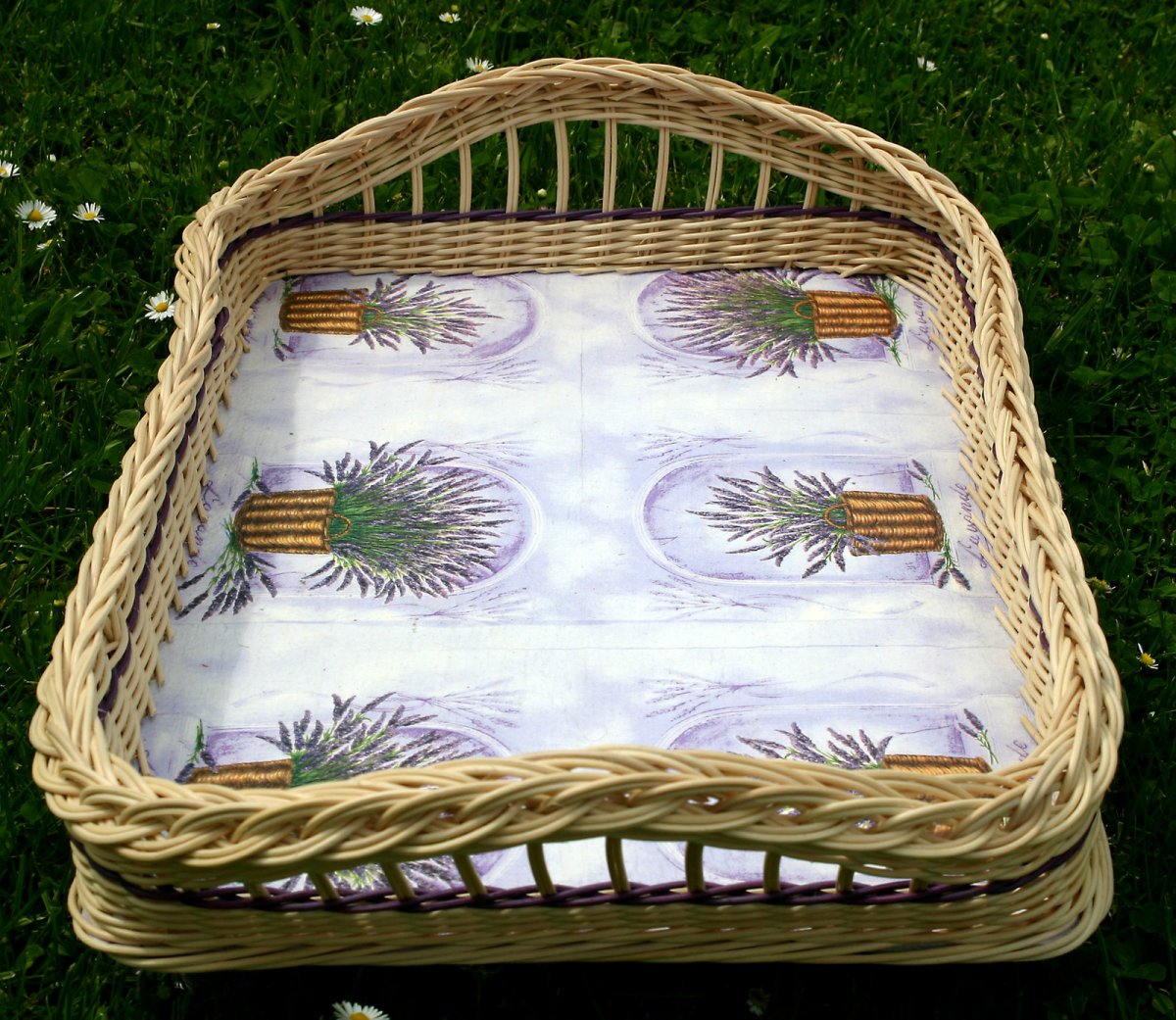 Podnos pedig přírodní - dno levandule