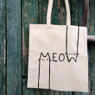 Plátěná taška Mňau s kočkami - pro milovníky koček; nákupní, volnočasová, vycházková