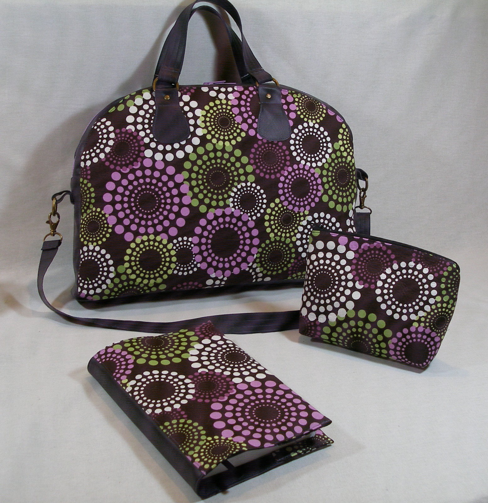 fialová s diářem a kapsičkou