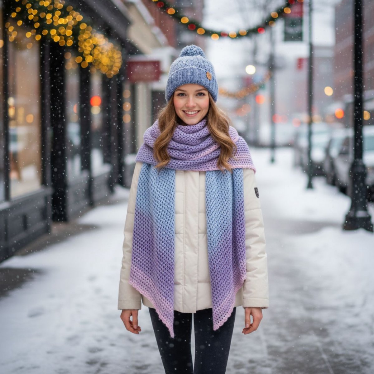 Háčkovaný šátek 2179