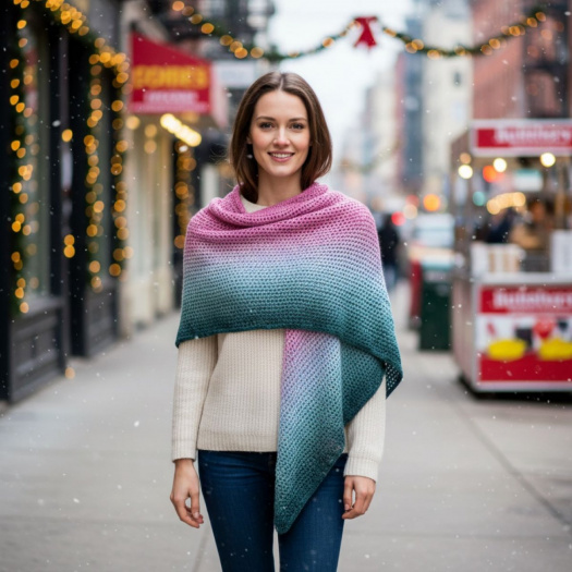 Háčkovaný šátek 2182