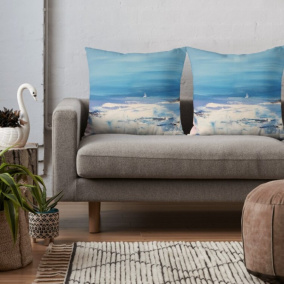 Polštář 60x60cm "Ve vlnách"