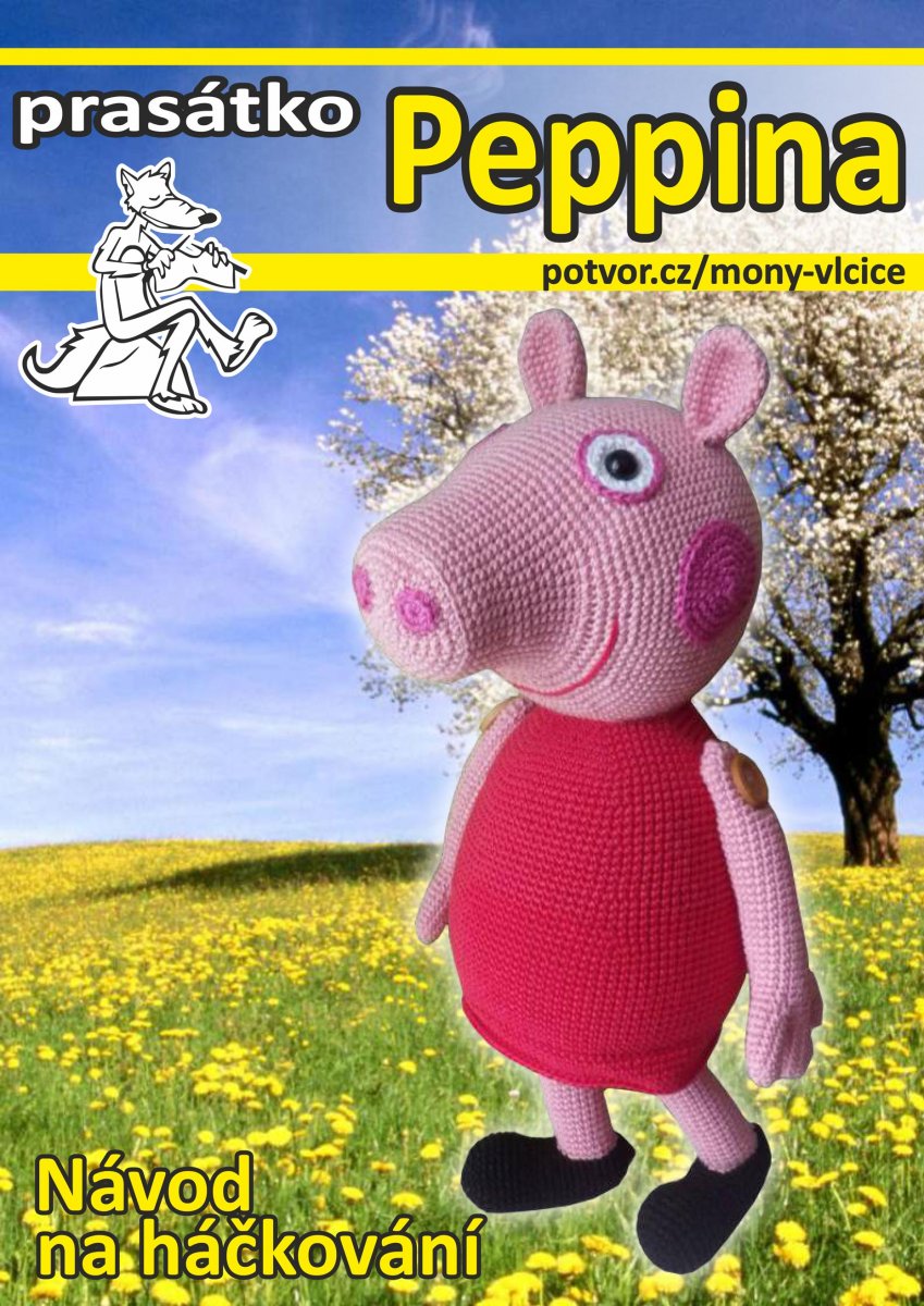 Háčkované prasátko - návod