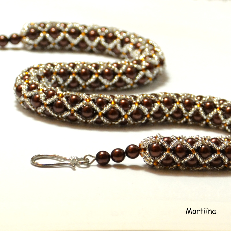 Luxusní perlová sada - čokoládová