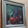 Třešně - originální malba akrylem 20x20