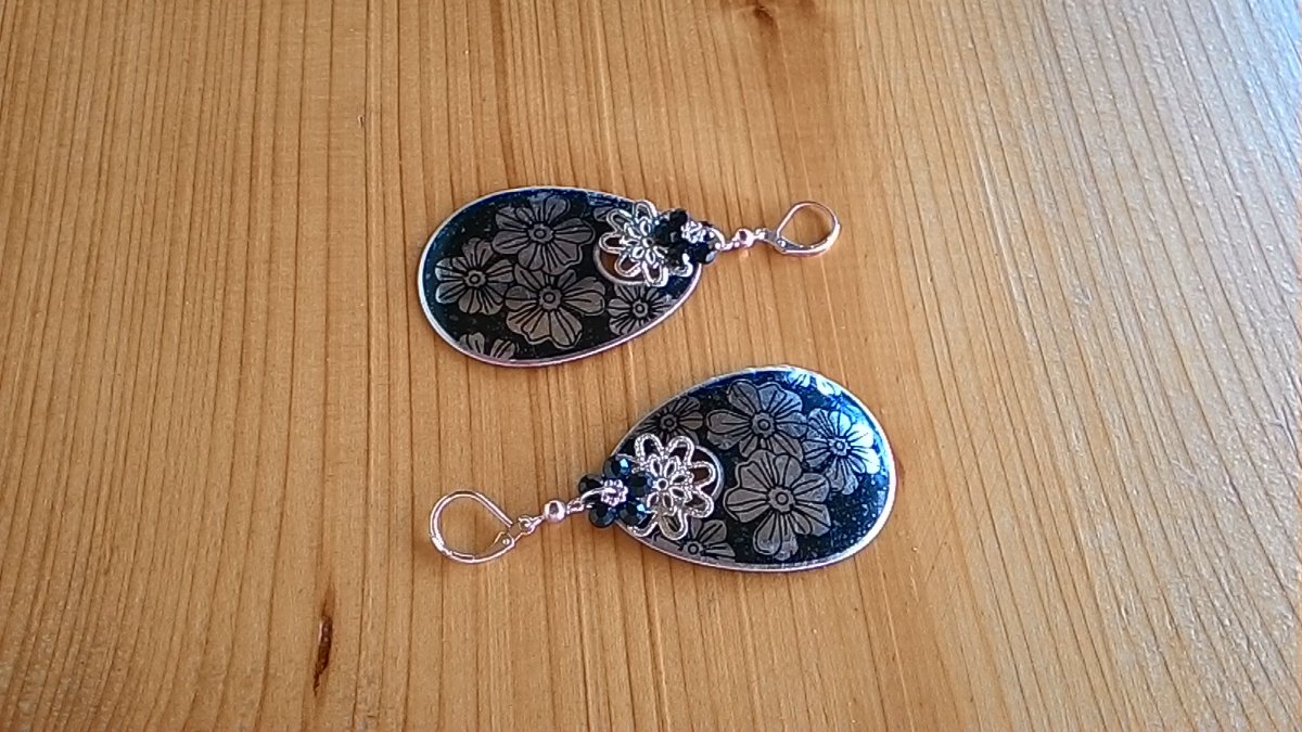 Náušnice stříbrnoplatinovým pokovem (132/16)