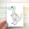 Dinosauří pohlednice - tyranosaurus rex