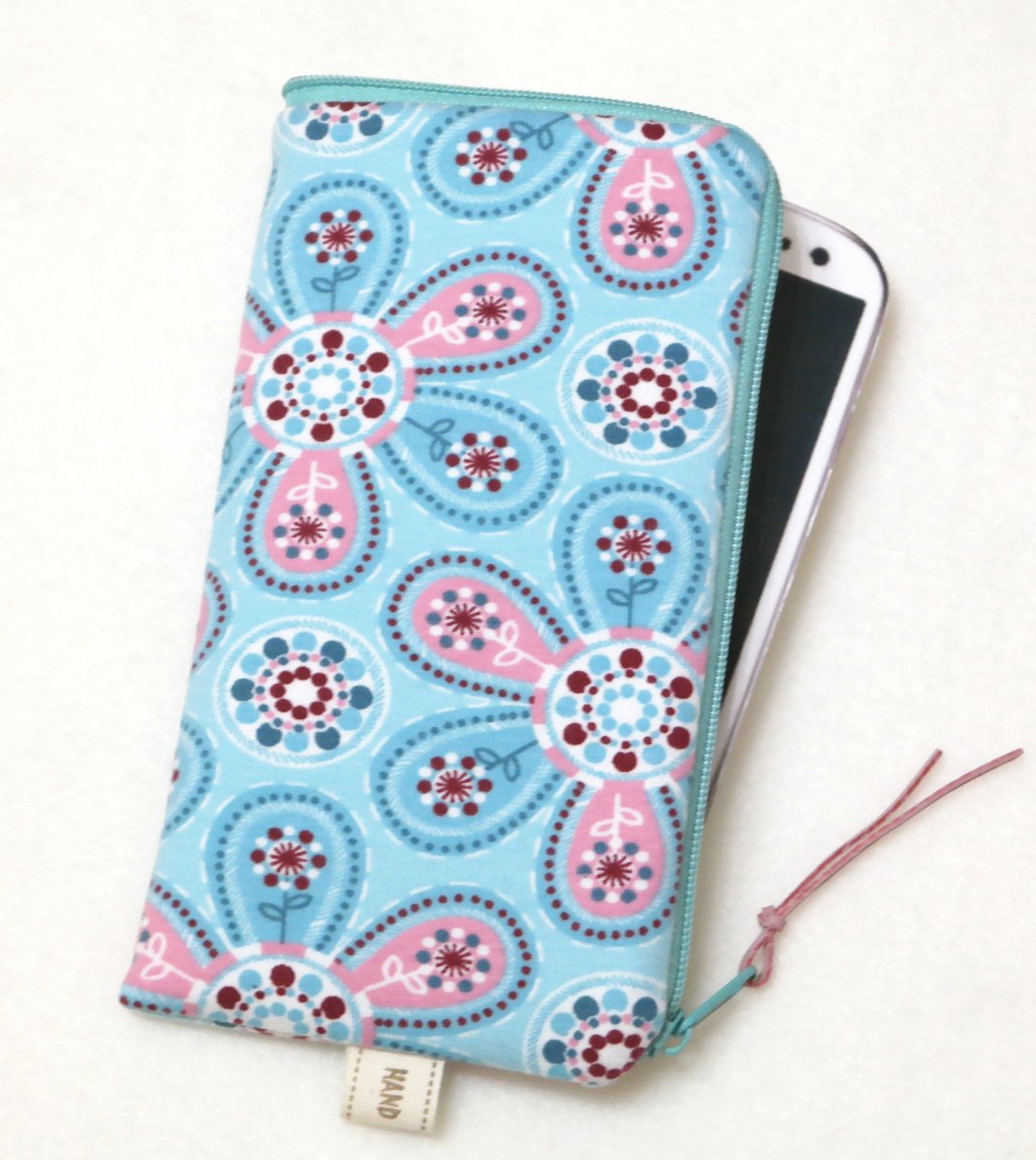 RŮŽOVOTYRKYSOVÉ KVĚTY - obal na mobil