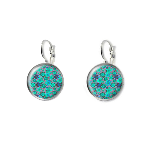 COOL VISACÍ NÁUŠNICE - Tyrkysová louka