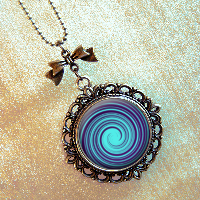 Vintage přívěsek - V tyrkysové spirále