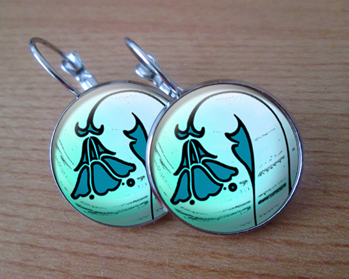 COOL VISACÍ NÁUŠNICE - Tyrkysový zvonek