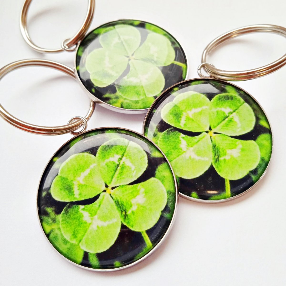 přívěsek na klíče, tašku Čtyřlístek pro štěstí