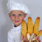 Dětská kuchařská čepice VĚTŠÍ a zástěrka 4-6 let