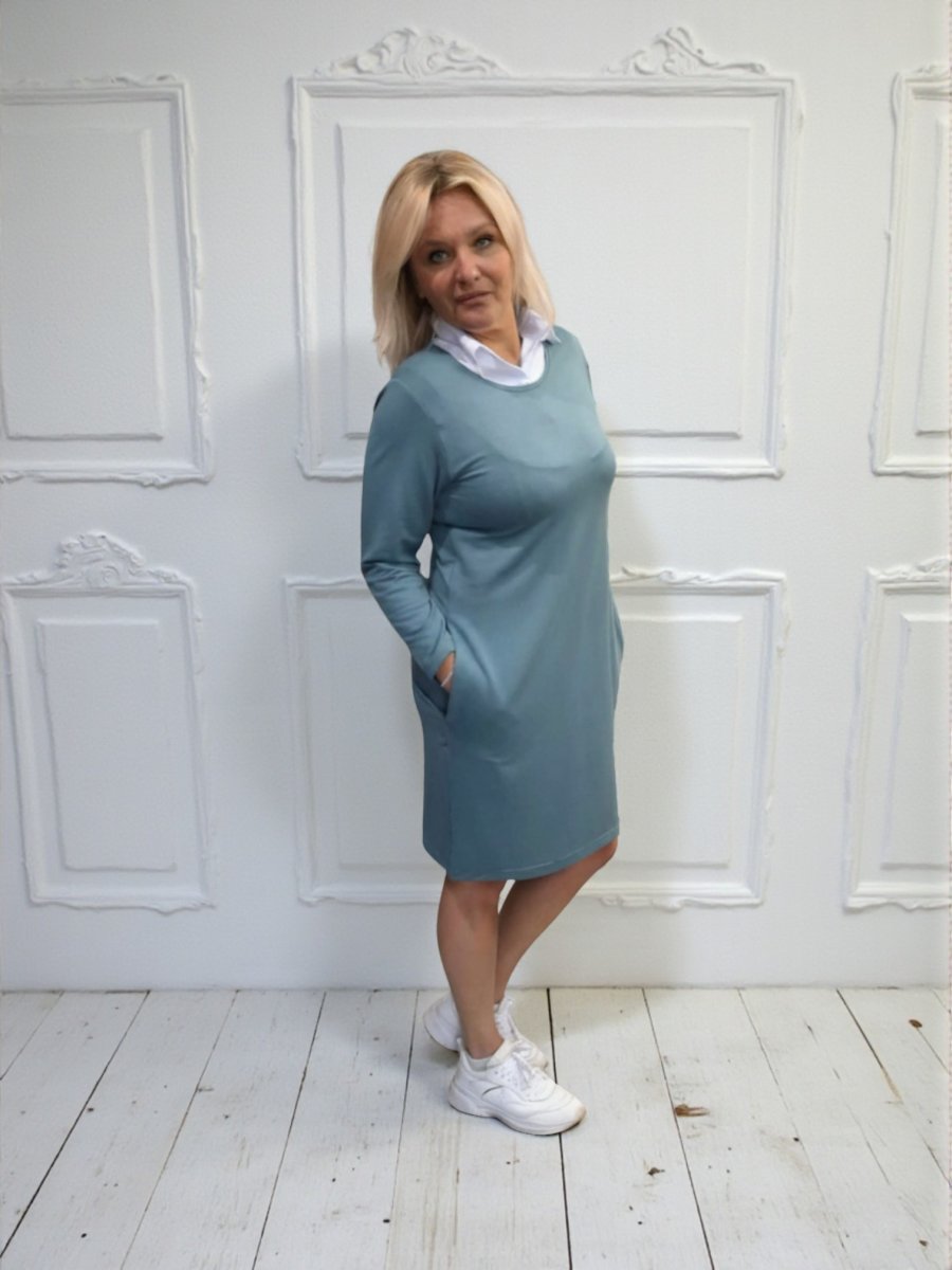 Dámské šaty s límečkem - M/L