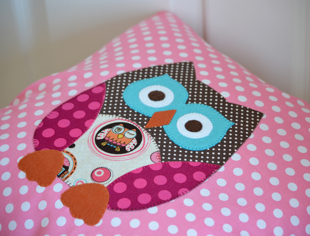Povlak na polštářek - sovička
