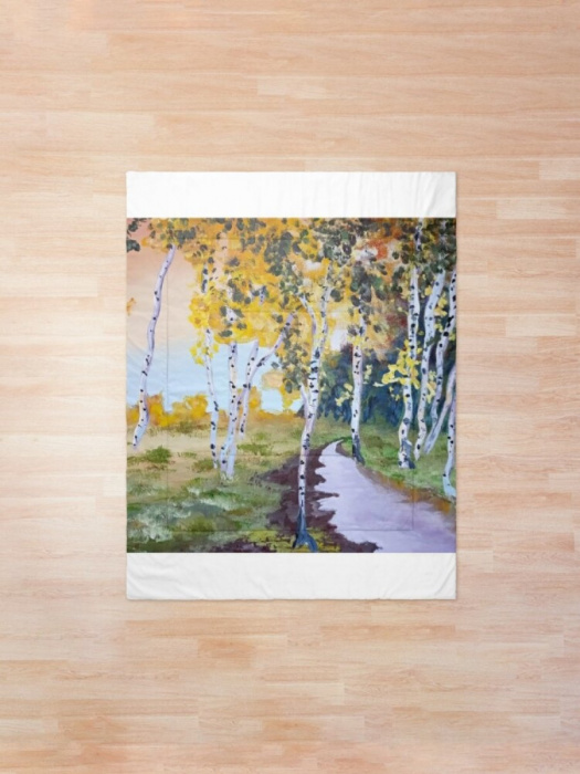 Přehoz přes postel "Březový háj" 200x200 cm od Floydled  