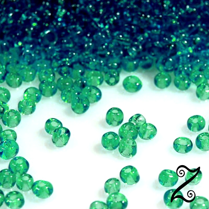 Rokajl, transparentní, zelená tmavá, 3mm, 50g