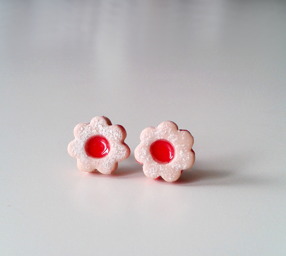 Linecké fimo náušnice