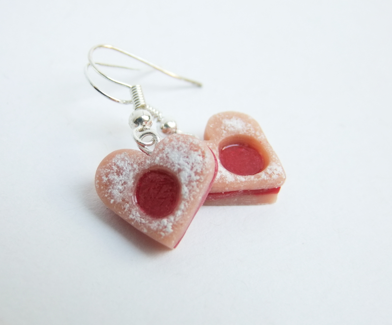 Náušnice - fimo linecké cukroví