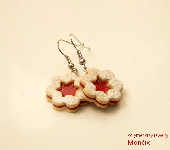 Linecké fimo náušnice