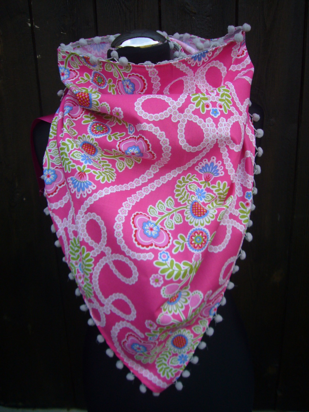 Šátek, pásek, přehoz... růžovo šedá variace