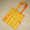 Plátěná taška žluto-oranžová s listy