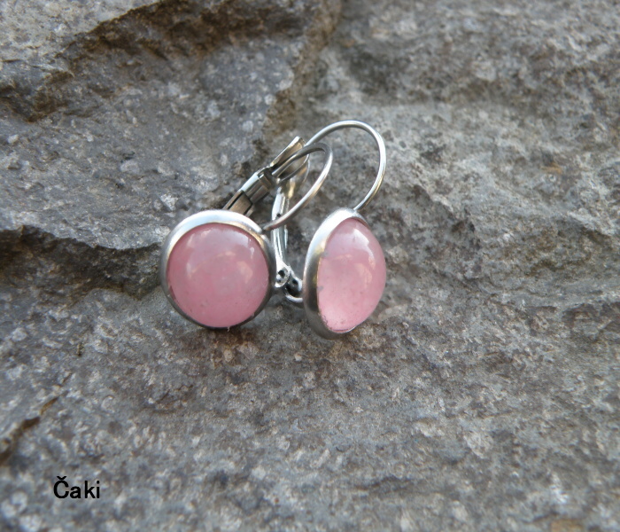 Naušnice - nerez- pravé kameny